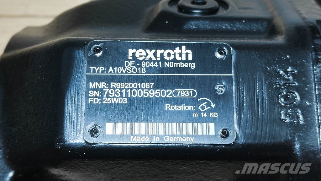 Volvo A35D, A40D pompa hydrauliczna A10VSO18DR/31R-VSC12 Hidraulikos įrenginiai