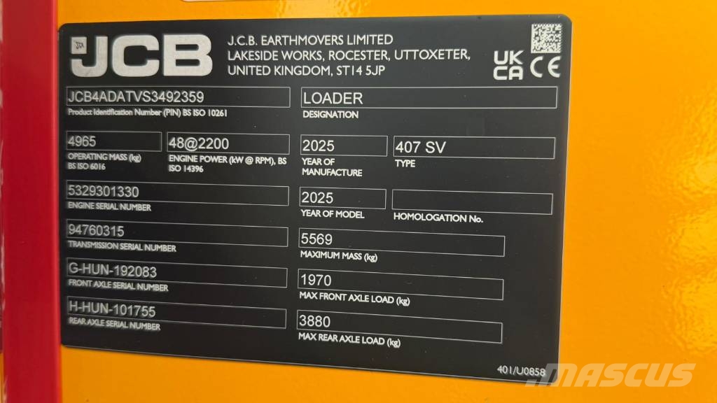 JCB 407 / Aurasähköt / Vapaapaluu / Keskusvoitelu / لوادر بعجل