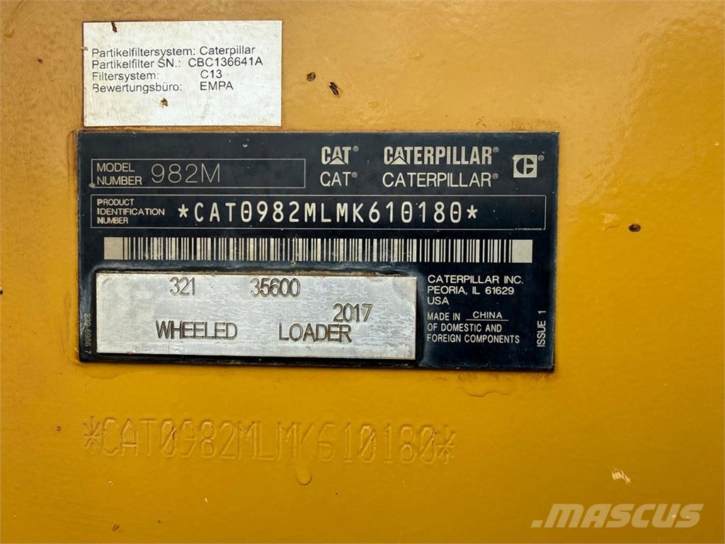 CAT 982M Wielladers