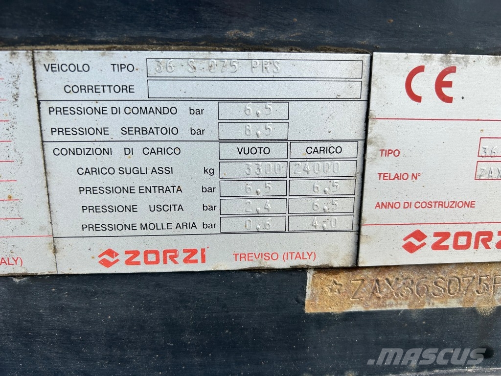 Zorzi 36S PRS 2.0 S.R.L. Самосвални полуремаркета