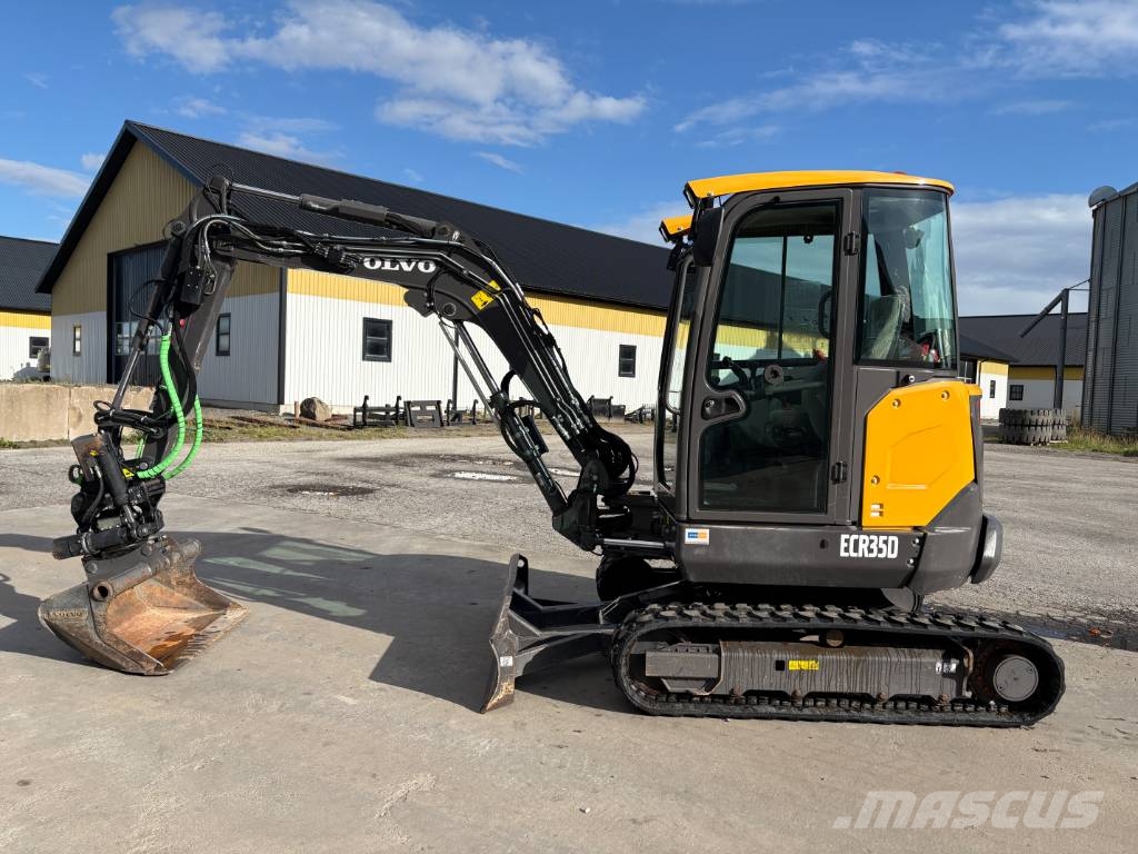 Volvo ECR35D minigrävare, sv-såld, rototilt, c-smörj Minigraafmachines < 7t