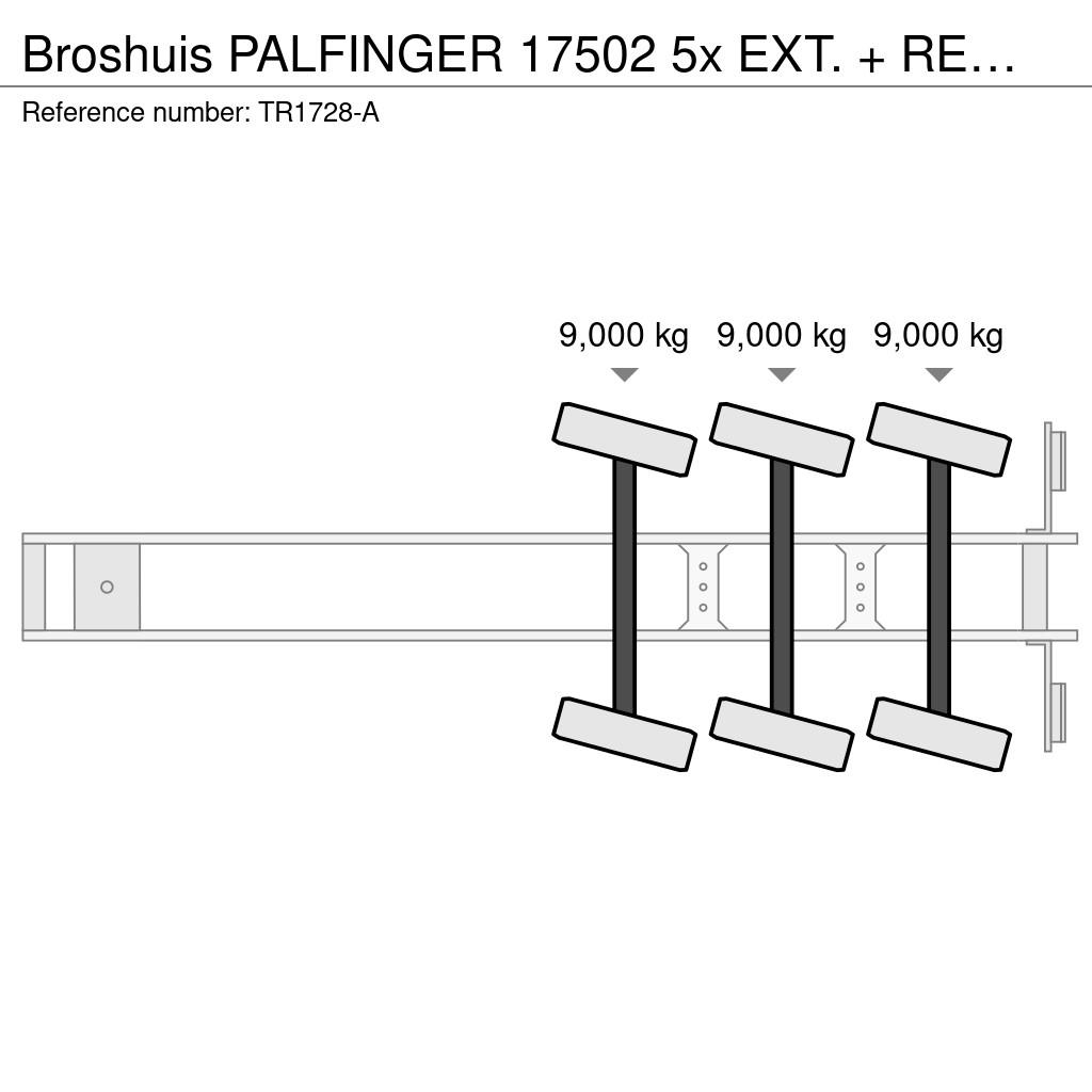 Broshuis PALFINGER 17502 5x EXT. + REMOTE + 3x AXLE STEERIN Autotransporter