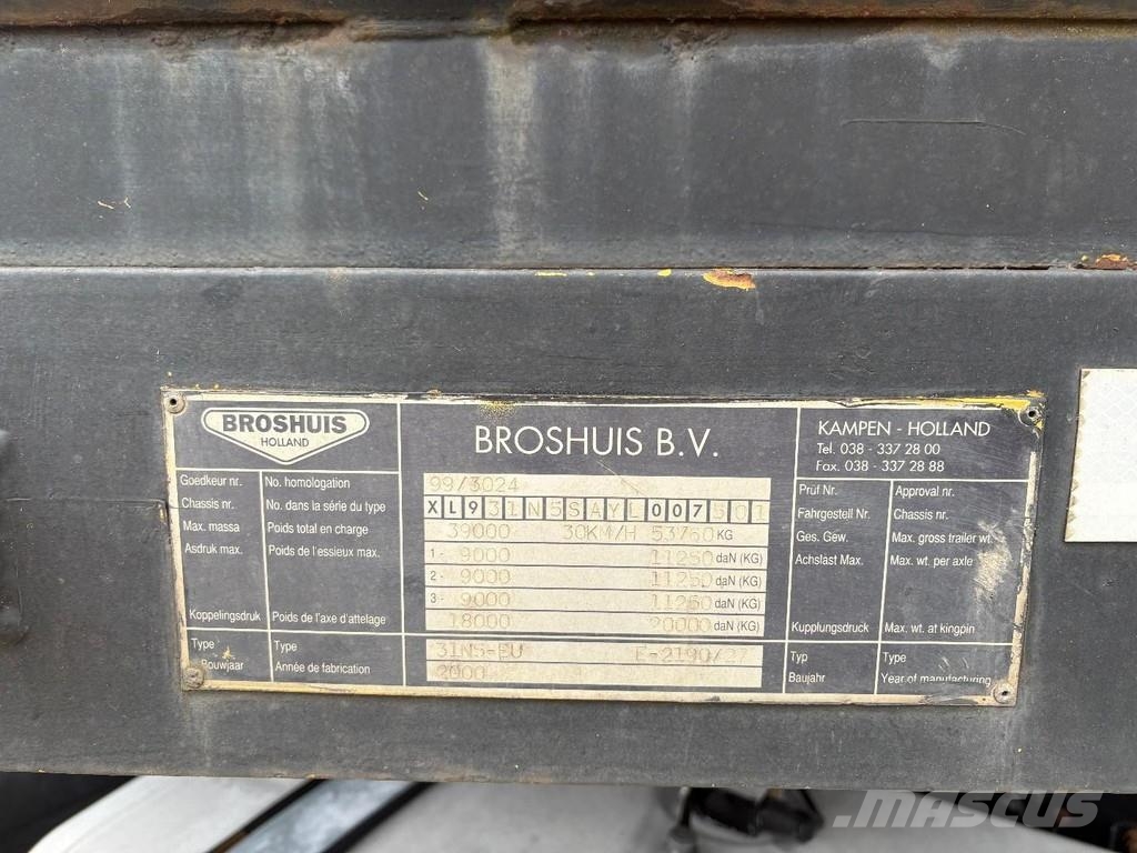 Broshuis PALFINGER 17502 5x EXT. + REMOTE + 3x AXLE STEERIN Autotransporter