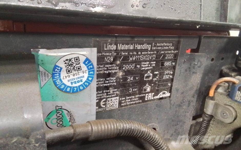 Linde N20 1115 serie Matalakeräilytrukit