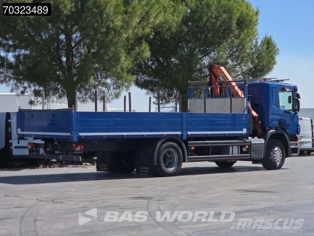 Scania P280 P 4X2 Palfinger PK 12002 EH Grúa con control شاحنات مسطحة/مفصلية الجوانب