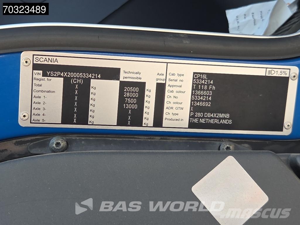 Scania P280 P 4X2 Palfinger PK 12002 EH Grúa con control Вантажівки-платформи/бокове розвантаження