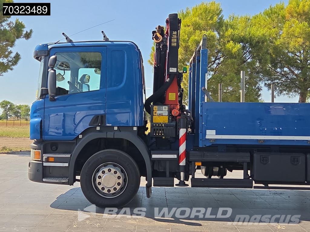 Scania P280 P 4X2 Palfinger PK 12002 EH Grúa con control شاحنات مسطحة/مفصلية الجوانب