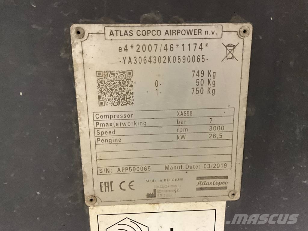 Atlas Copco XAS 58 مكابس