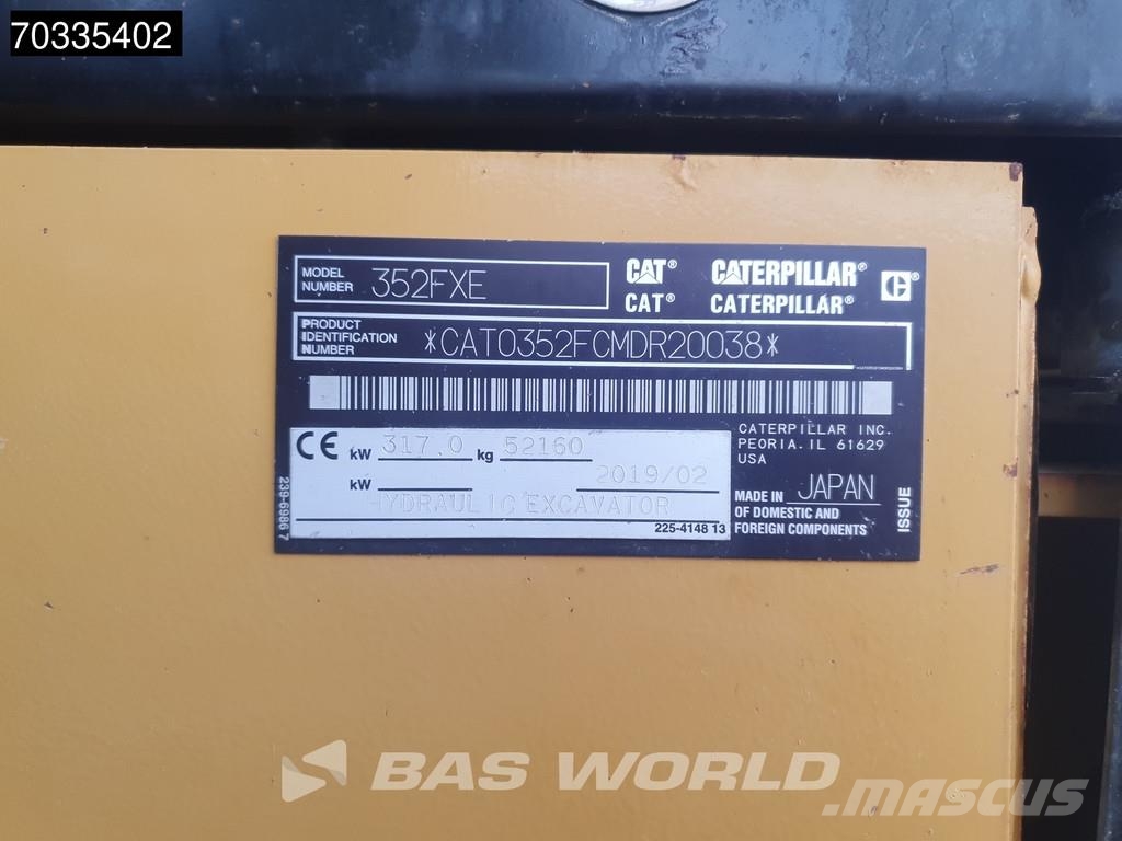 CAT 352 F XE Rupsgraafmachines