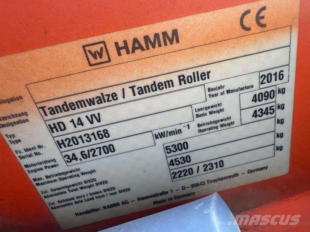 Hamm HD 14 VV Duowalsen