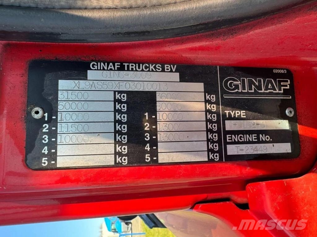 Ginaf M 3232 S 6X2 - EURO 2 + PALFINGER PK19000 + REMOTE رافعات صالحة لكل أنواع الطرق