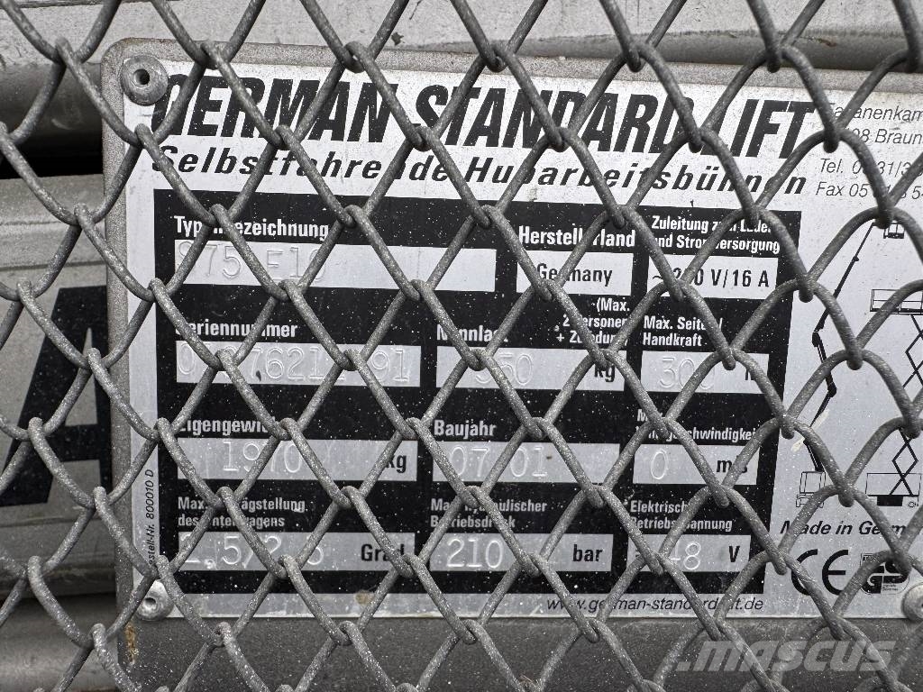 German Standart Lift GLS S75 E 10 DEFEKT Schaarhoogwerkers
