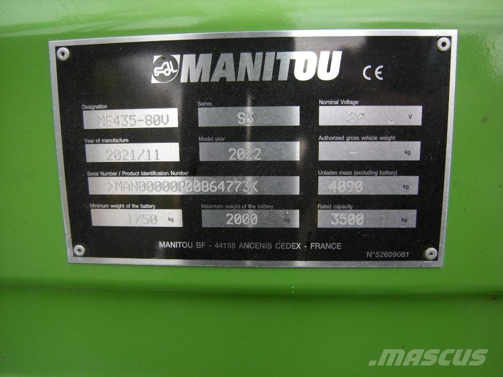 Manitou ME 435 - 80V (4773) 電動堆高機