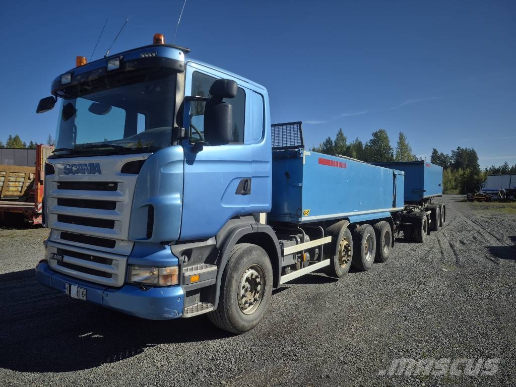 Scania R480 8x4 kasettilava+ kasetti kärry,RKP autom Sora- ja kippiautot