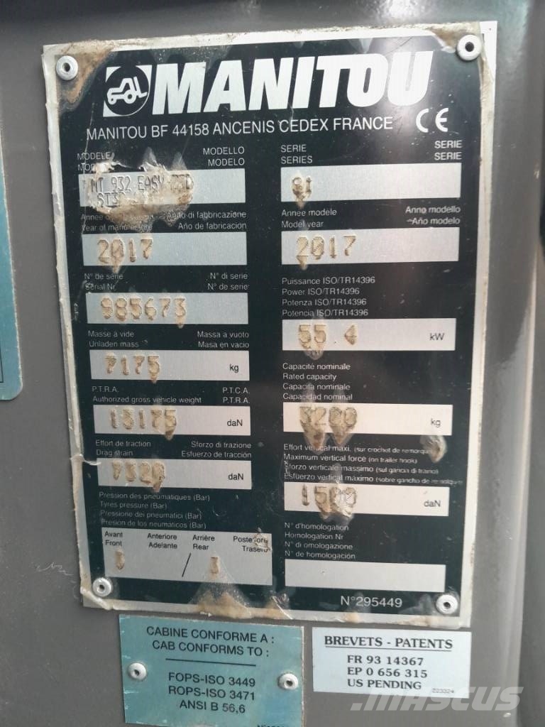 Manitou MT 932 | Zeer net! - NL-kenteken Teleskopski viličarji