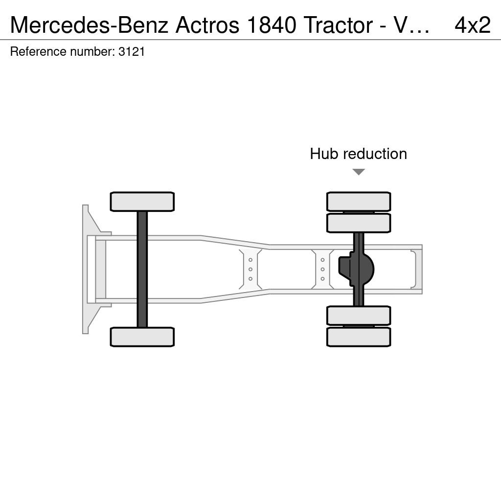 Mercedes-Benz Actros 1840 Tractor - V6 - EPS Gearbox 3 Pedal - B Trekkers
