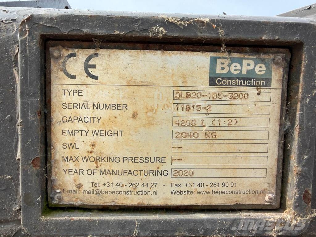 BePe Dichte bak / GP bucket 325cm 4200 liter Verachtert Schaufeln