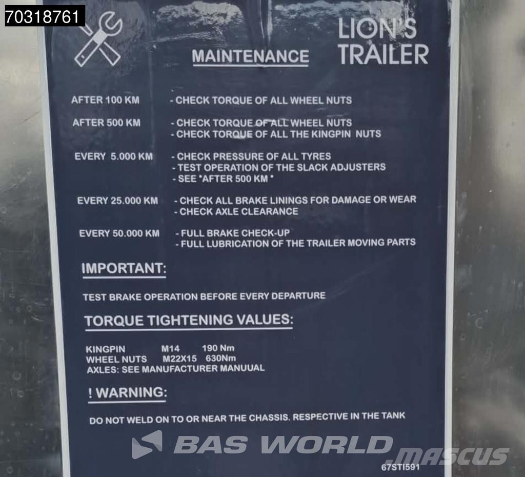  Lion Trailer LT 3 axles セミトレーラータンカー