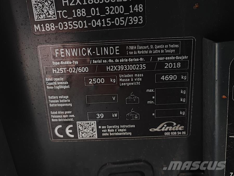 Linde H25T-02/600 液化石油氣LPG卡車