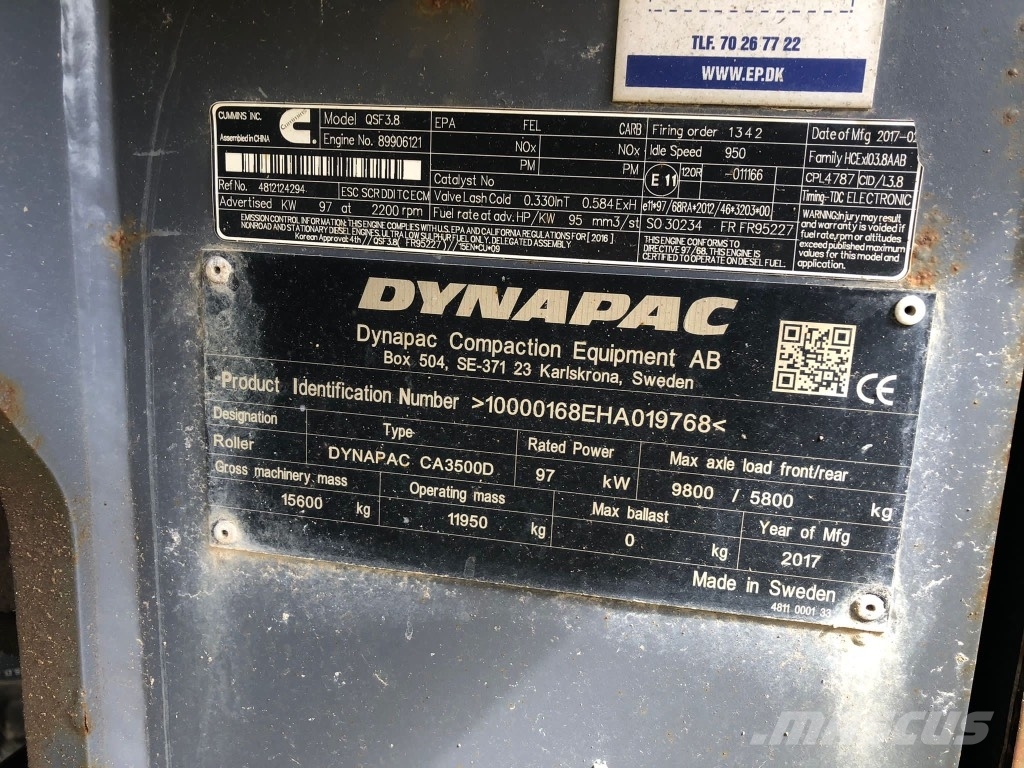 Atlas Copco CA3500 D Enkelt tromle