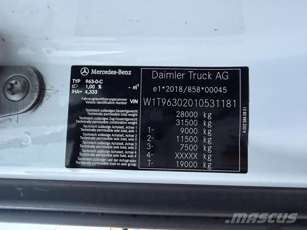 Mercedes-Benz ACTROS 2535 6X2*4 EURO6 + BDF 20FT Konténer keretes / Konténeres teherautók