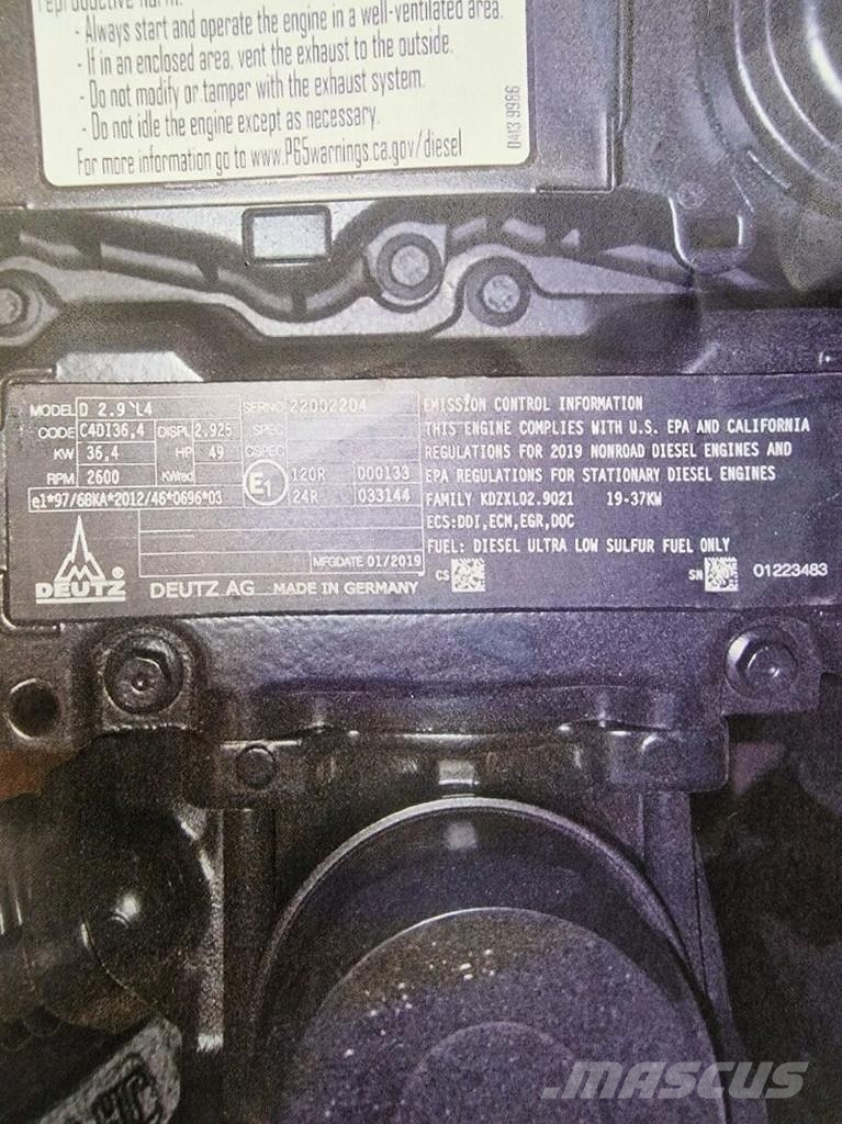 Deutz D 2.9 L4 With SCR unit Motorer