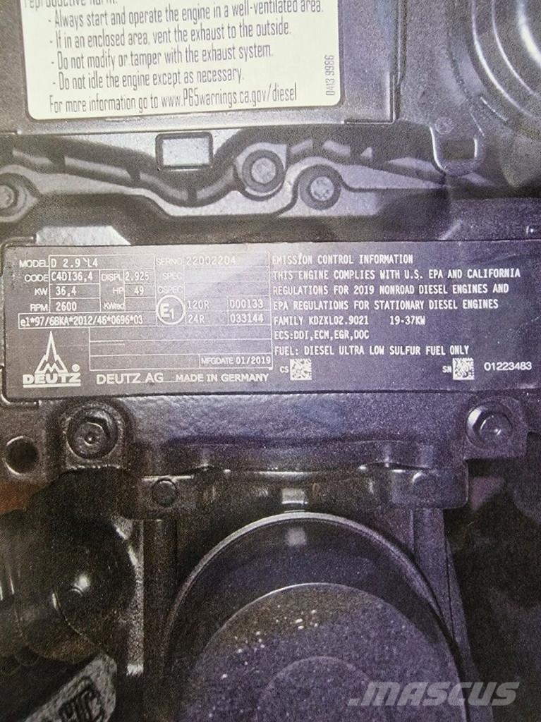 Deutz D 2.9 L4 With SCR unit Mootorid