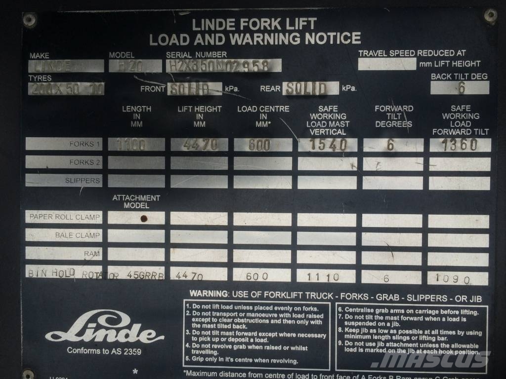 Linde H 18 T-03 V-2687 OB Plinski viljuškari