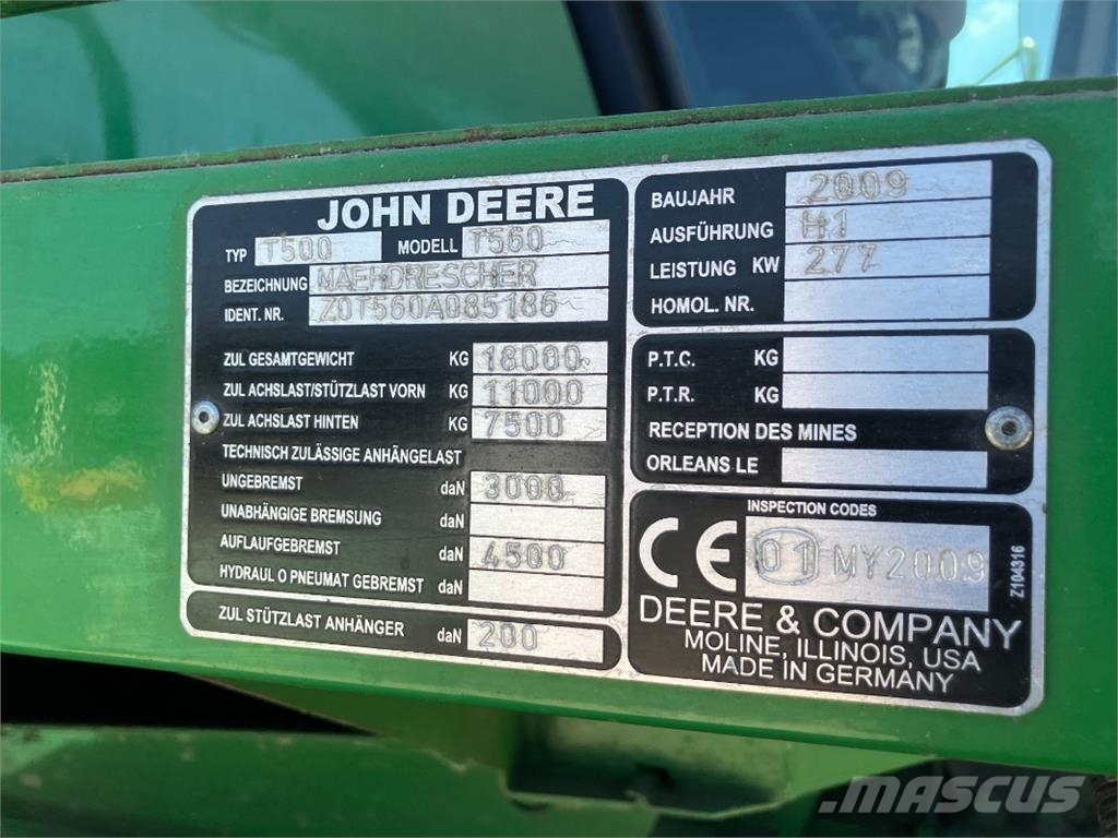 John Deere T560 Cosechadoras combinadas