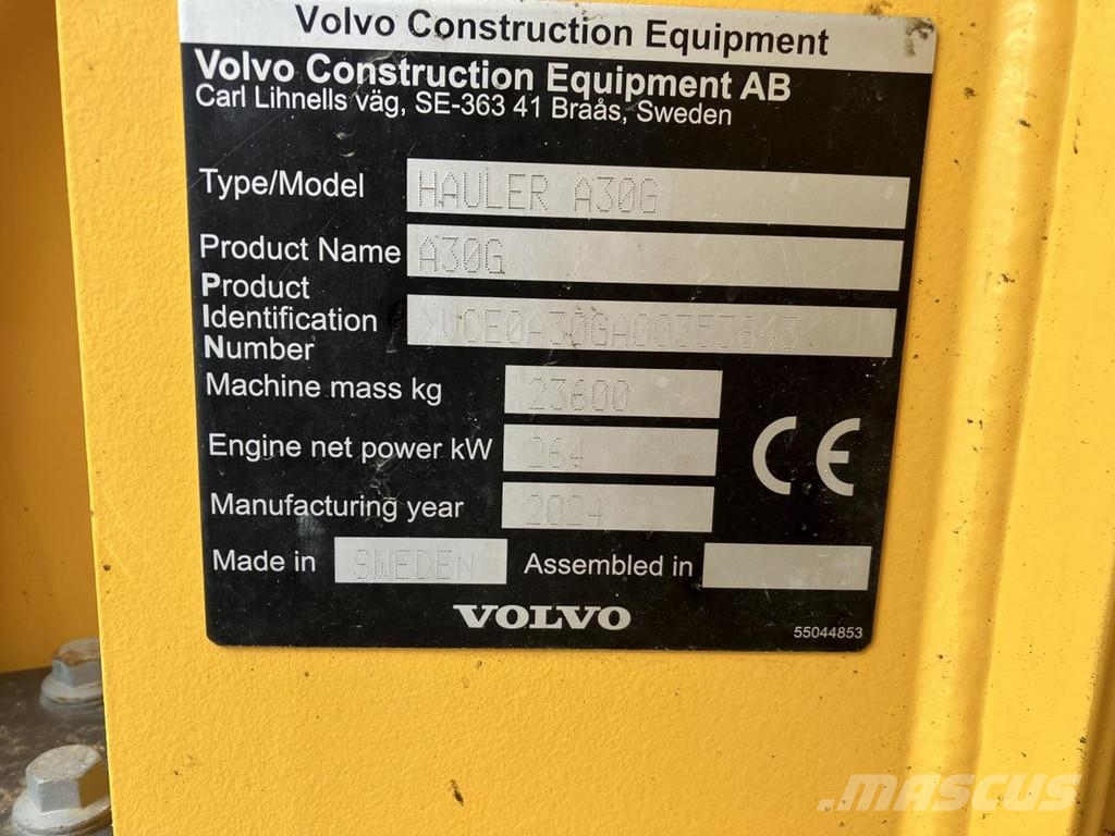 Volvo A 30 G Artikulētie pašizgāzēji