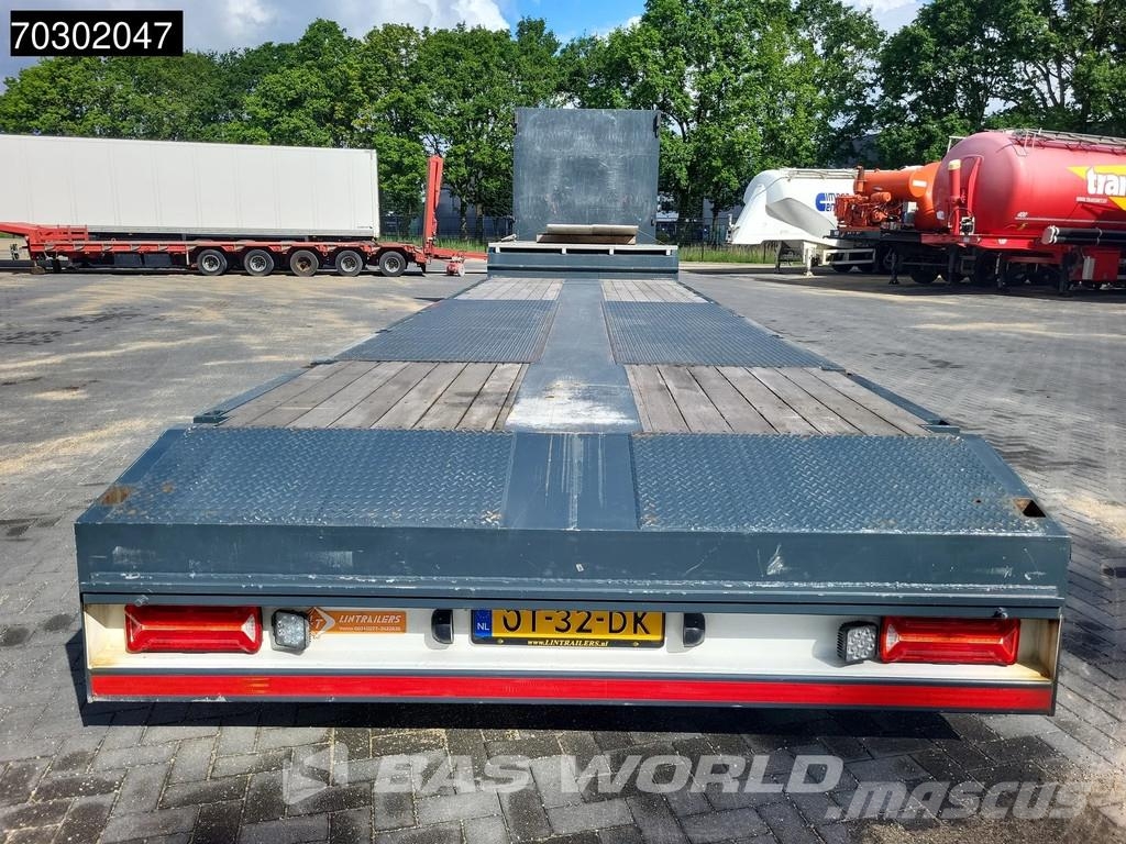 Lintrailers S3A 3 axles TUV 01/27 Extendable 650cm Lift + Stee نصف مقطورة مسطحة منخفضة