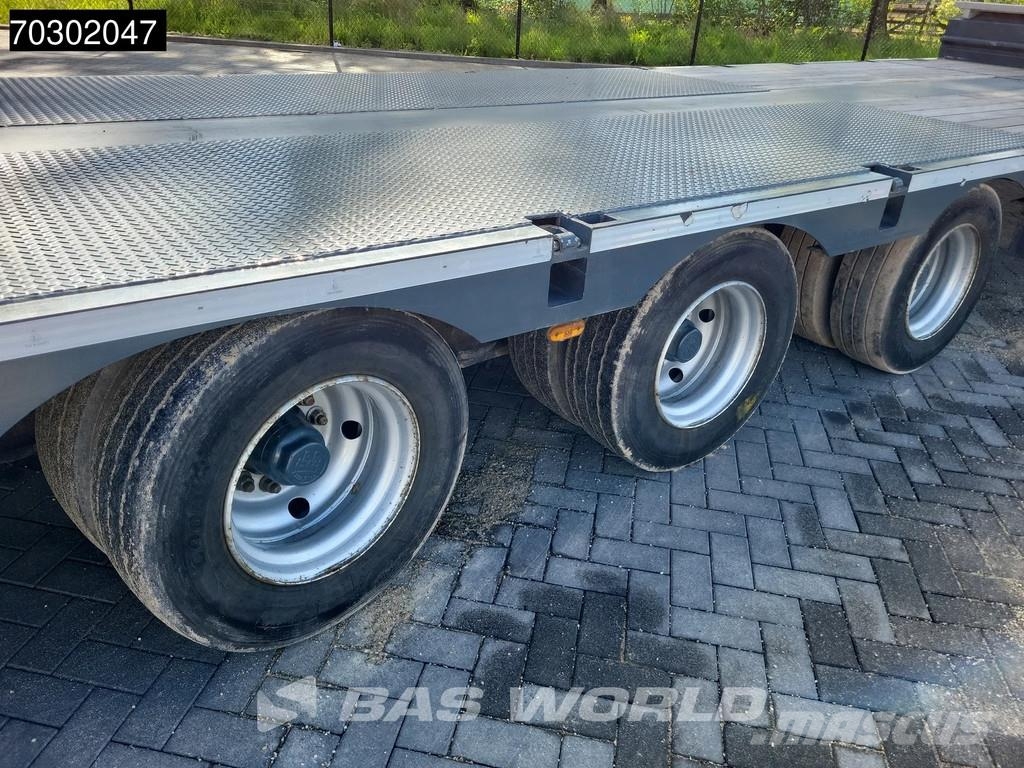 Lintrailers S3A 3 axles TUV 01/27 Extendable 650cm Lift + Stee نصف مقطورة مسطحة منخفضة