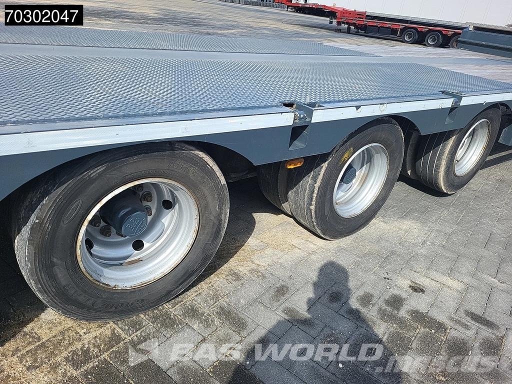 Lintrailers S3A 3 axles TUV 01/27 Extendable 650cm Lift + Stee نصف مقطورة مسطحة منخفضة