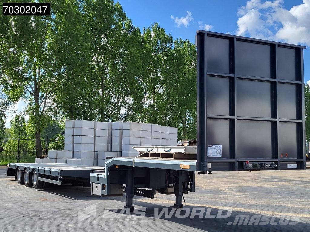 Lintrailers S3A 3 axles TUV 01/27 Extendable 650cm Lift + Stee نصف مقطورة مسطحة منخفضة