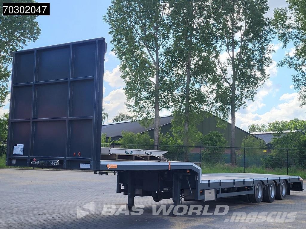 Lintrailers S3A 3 axles TUV 01/27 Extendable 650cm Lift + Stee نصف مقطورة مسطحة منخفضة