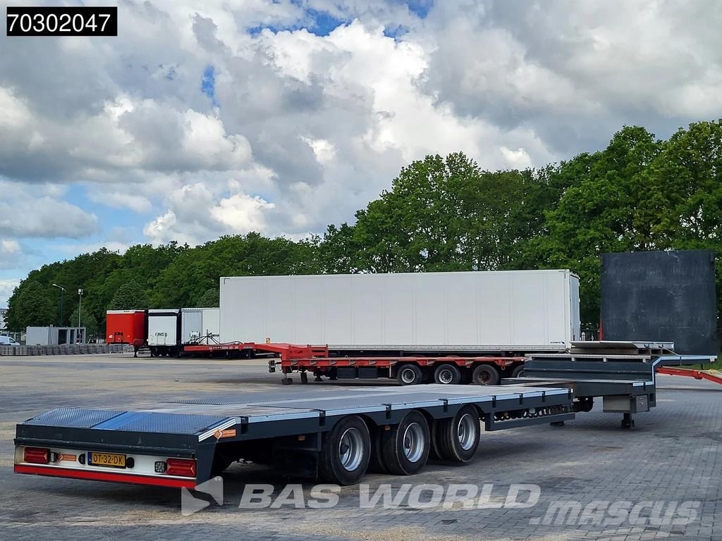Lintrailers S3A 3 axles TUV 01/27 Extendable 650cm Lift + Stee نصف مقطورة مسطحة منخفضة