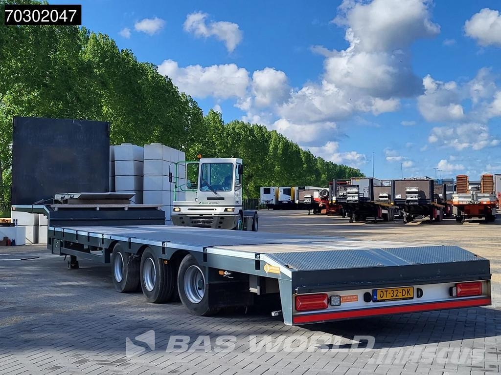 Lintrailers S3A 3 axles TUV 01/27 Extendable 650cm Lift + Stee نصف مقطورة مسطحة منخفضة