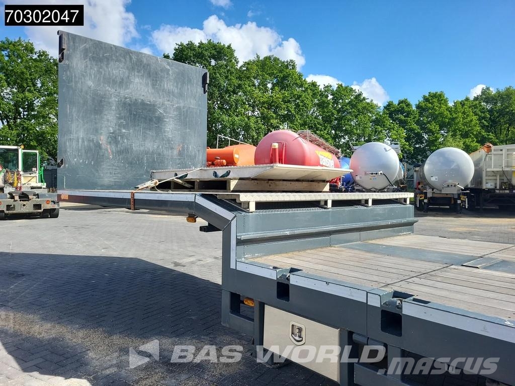 Lintrailers S3A 3 axles TUV 01/27 Extendable 650cm Lift + Stee نصف مقطورة مسطحة منخفضة
