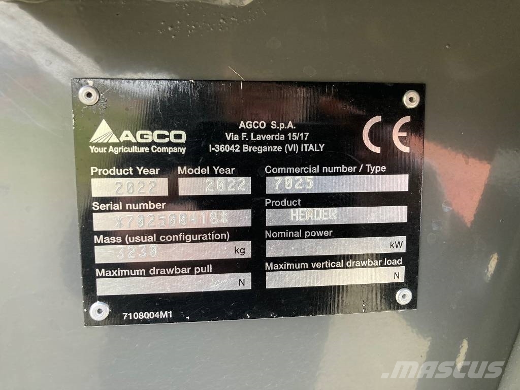 Massey Ferguson 7370 Kombajny zbożowe