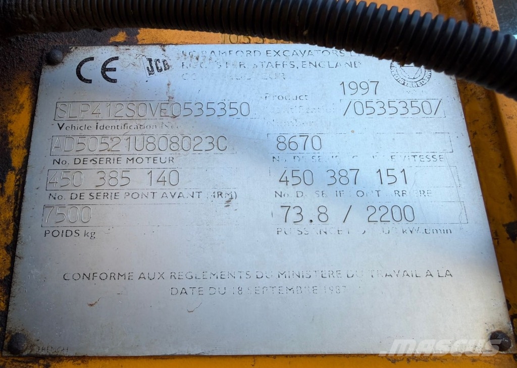 JCB 412 S *ACCIDENTE*DAMAGE*UNFALL* لوادر بعجل