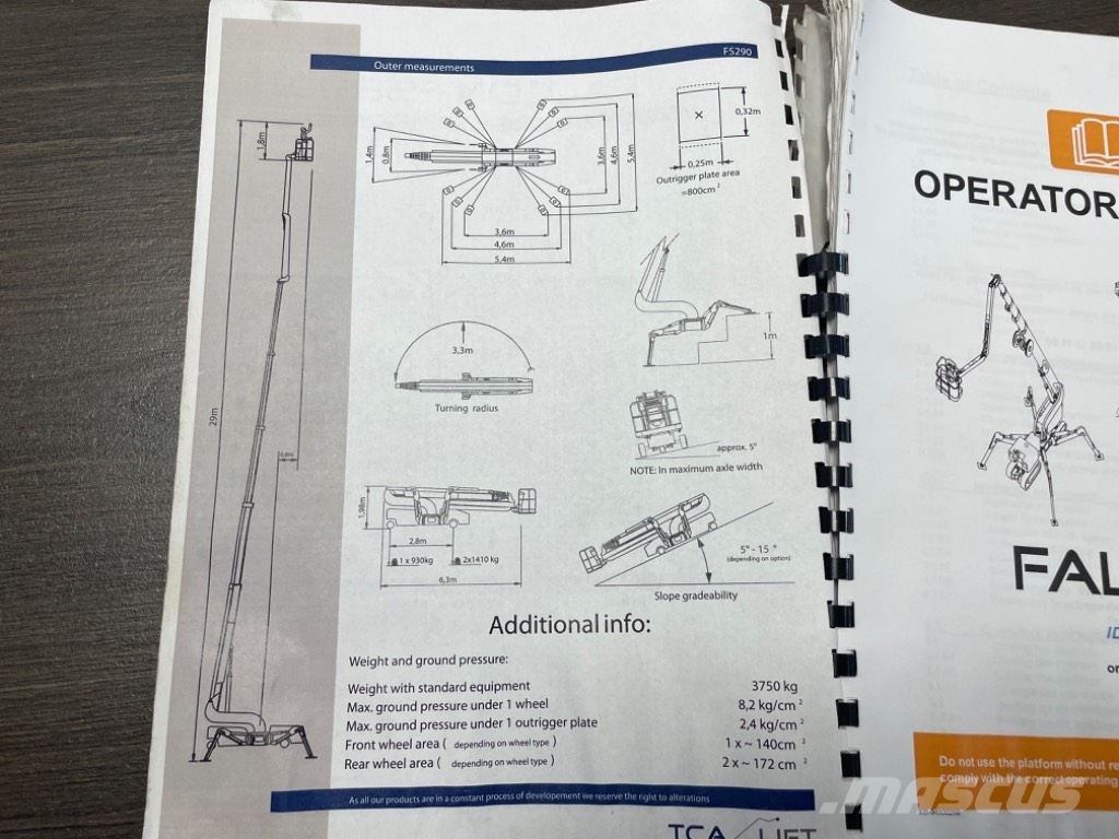 Falcon Spider FS 290 Piattaforme a braccio telescopico
