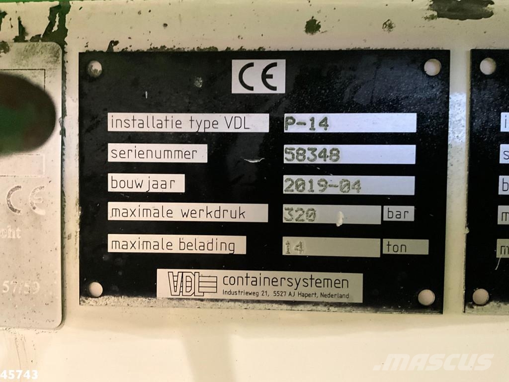 Volvo FM 370 Euro 6 VDL 14 Ton portaalarmsysteem 裝載運輸卡車