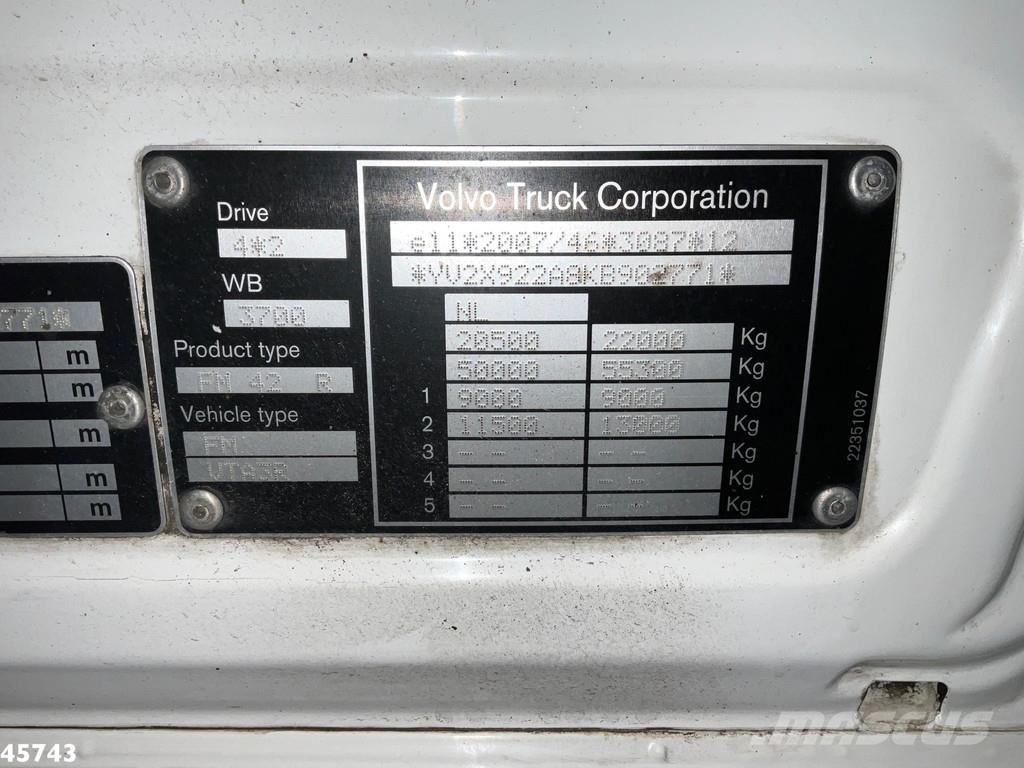 Volvo FM 370 Euro 6 VDL 14 Ton portaalarmsysteem 裝載運輸卡車