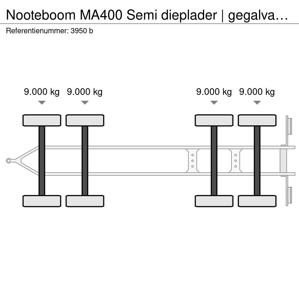 Nooteboom MA400 Semi dieplader | gegalvaniseerd | 4 asser | Niski utovarivači
