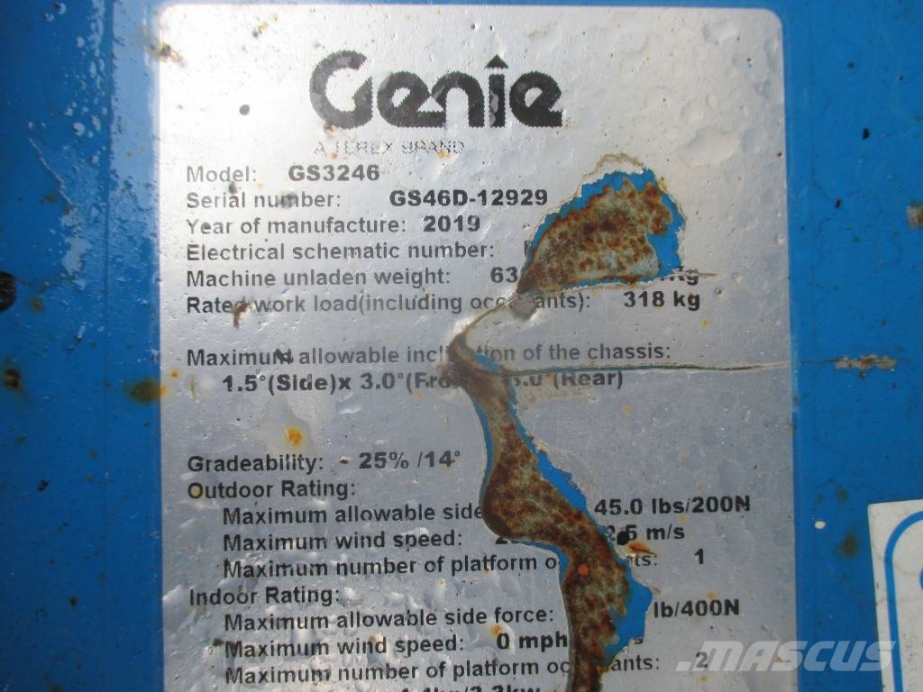 Genie GS 3246 Plataformas tijera