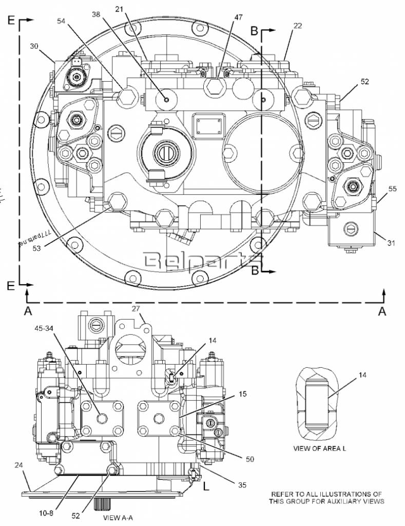 CAT 320C 320D Excavator Hydraulic pump SBS120 油圧機