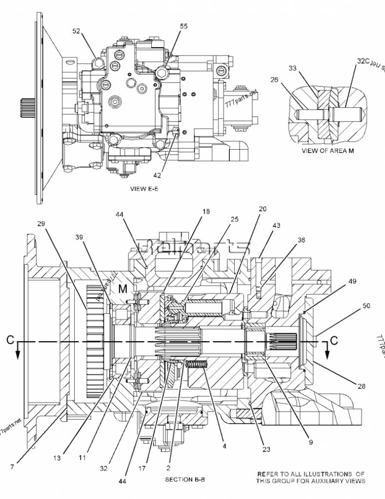 CAT 320C 320D Excavator Hydraulic pump SBS120 油圧機