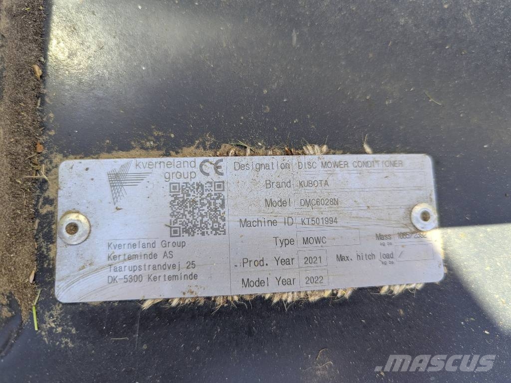 Kubota DMC 6028 N Faucheuse-conditionneuse