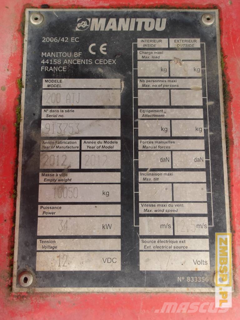 Manitou 200 ATJ Колінчаті підйомники