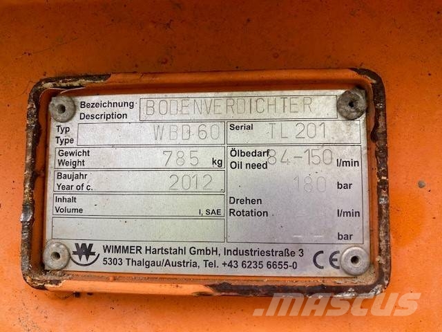 Wimmer WBD 60 Verdichterplatte (99002207) Ostatní komponenty